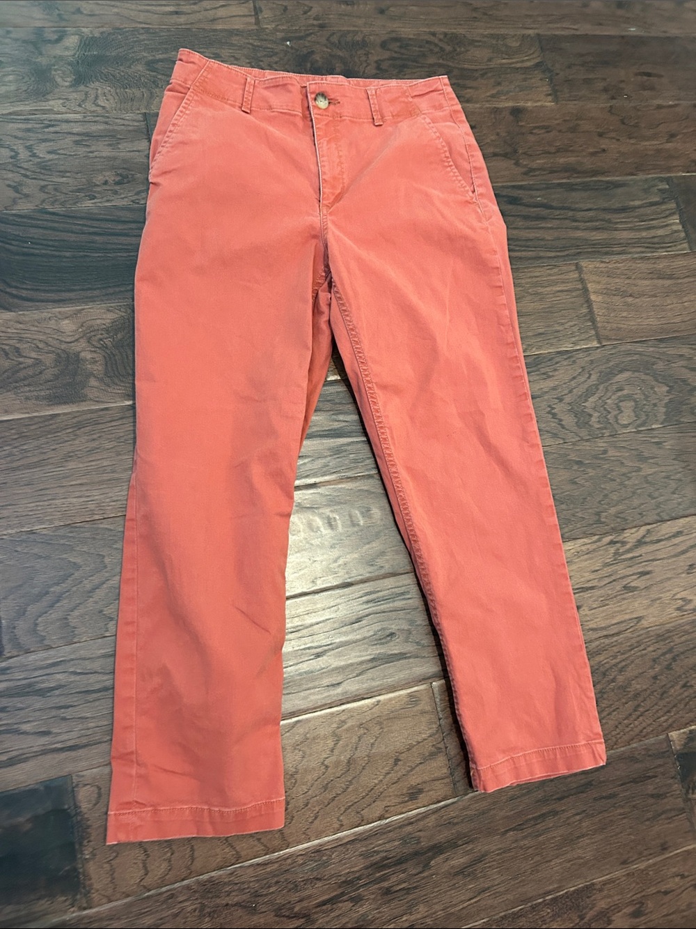 LOFT The Perfect Straight Coral/Rust Chino Pants